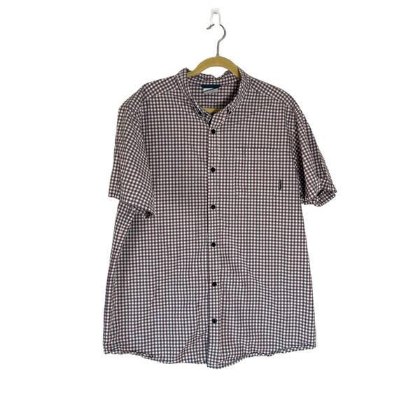 Columbia Short Sleeve Checkered Print Button Up Shirt XL - Picture 1 of 5